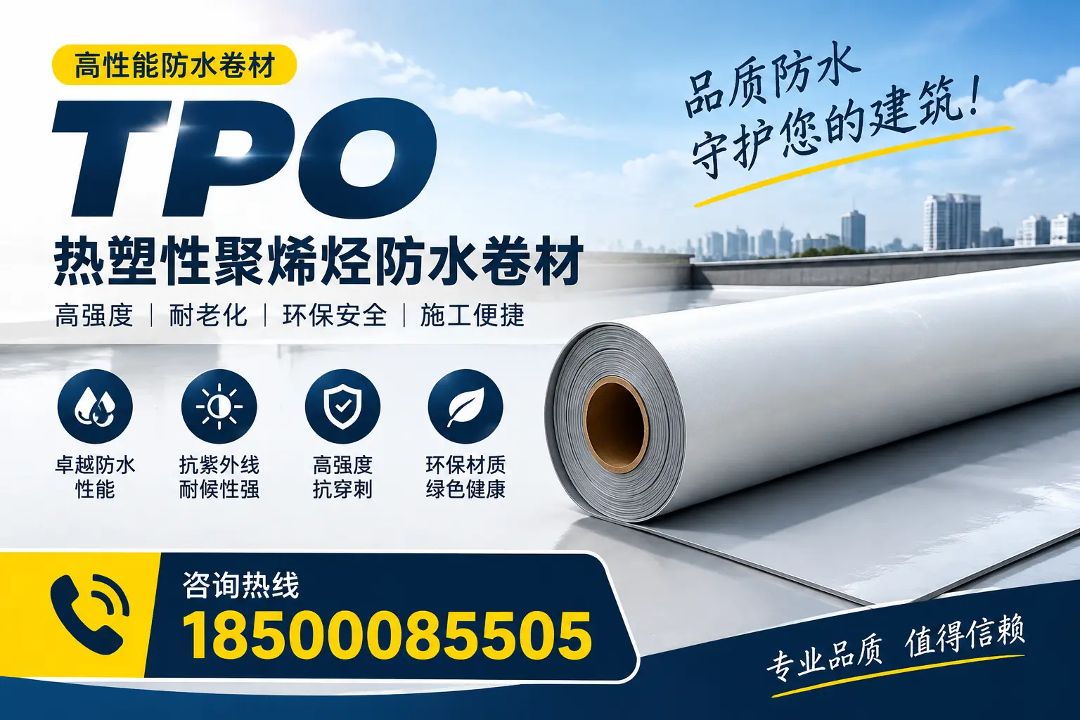 了解TPO材料的耐久性，适合大连的建筑使用